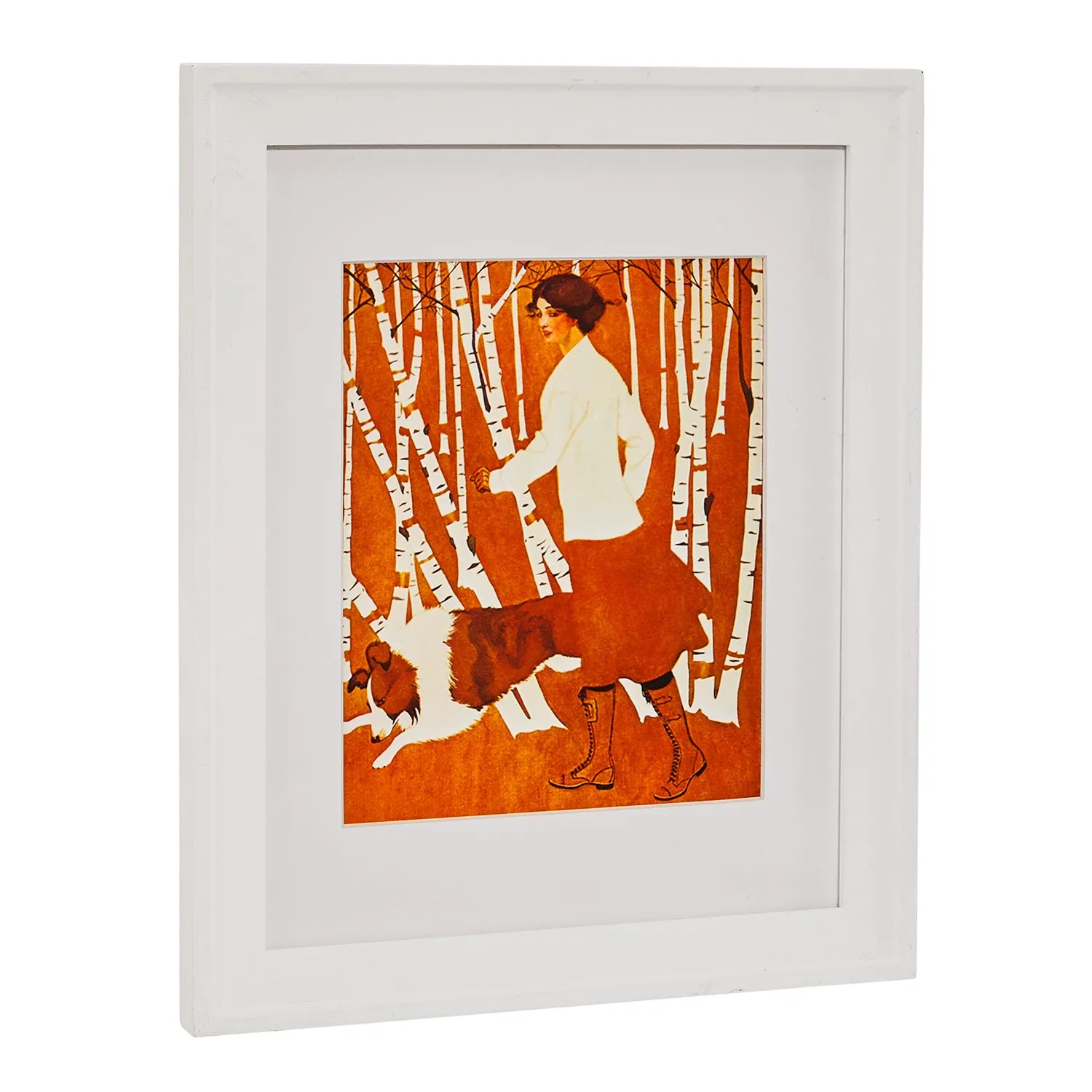 0.110 (A D) Lady in Orange Dress Coles Phillips Print