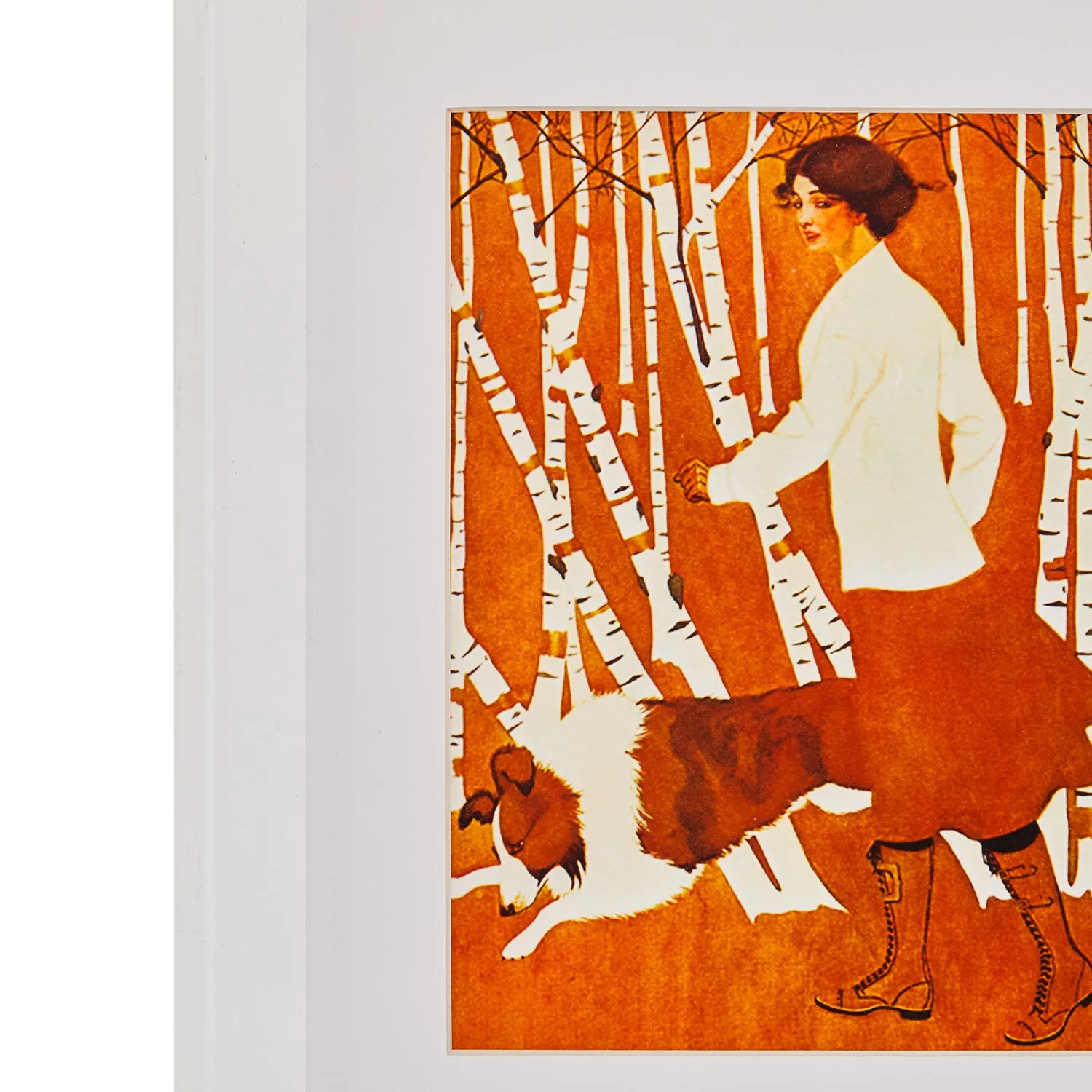 0.110 (A D) Lady in Orange Dress Coles Phillips Print