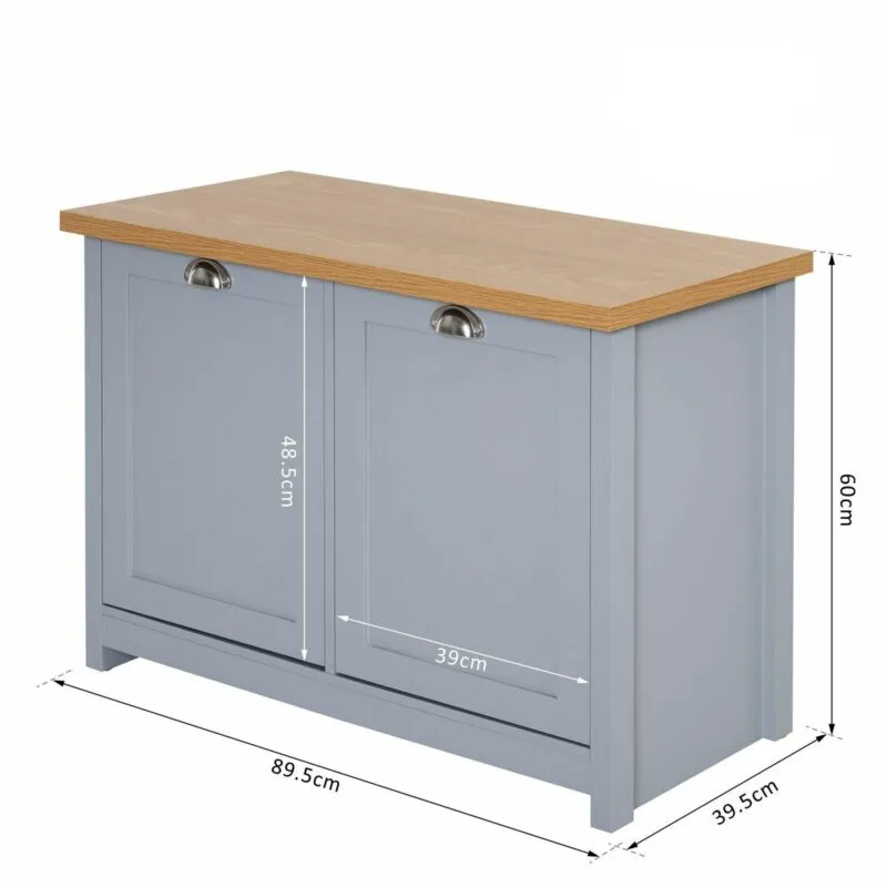 2 Door Oak Top Wooden Shoe Storage Cabinet