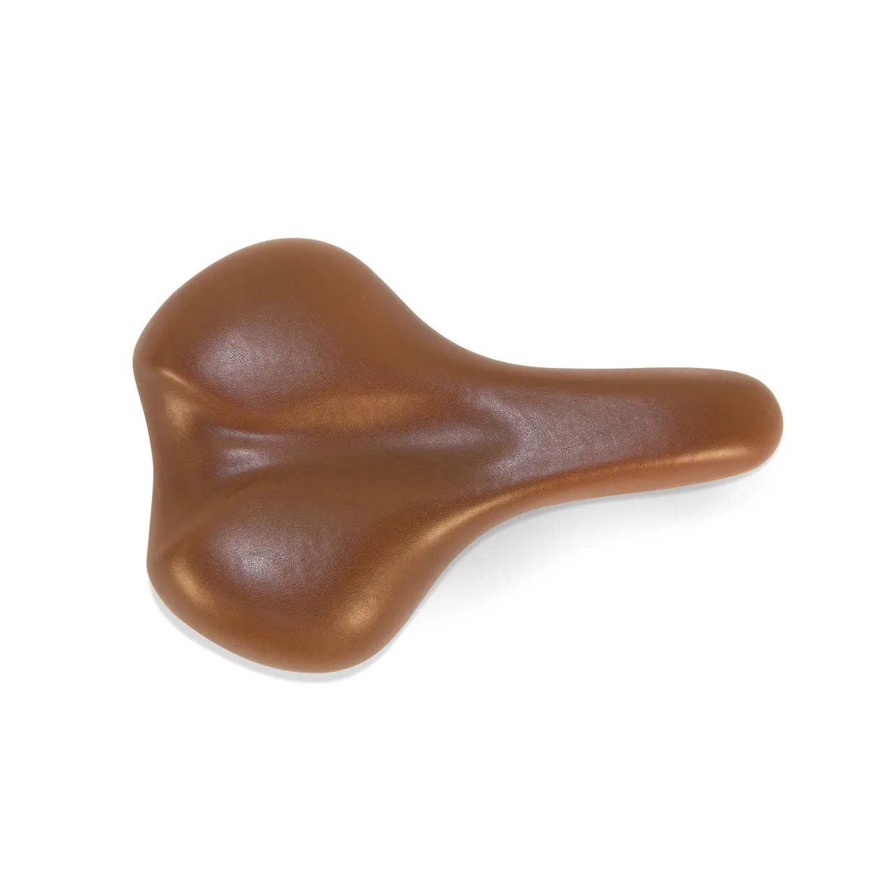 Cushioned Honey Leatherette Saddle
