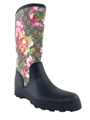 Authentic Gucci Prato GG Blooms Rain Boots in Size 10 - Perfect for Stylish Rainy Days!