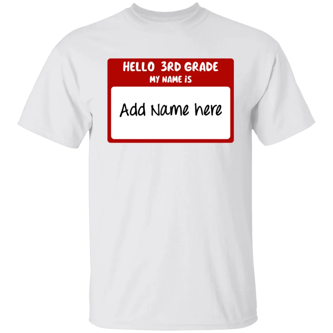 Hello 3rd Grade Youth 100% Cotton T-Shirt