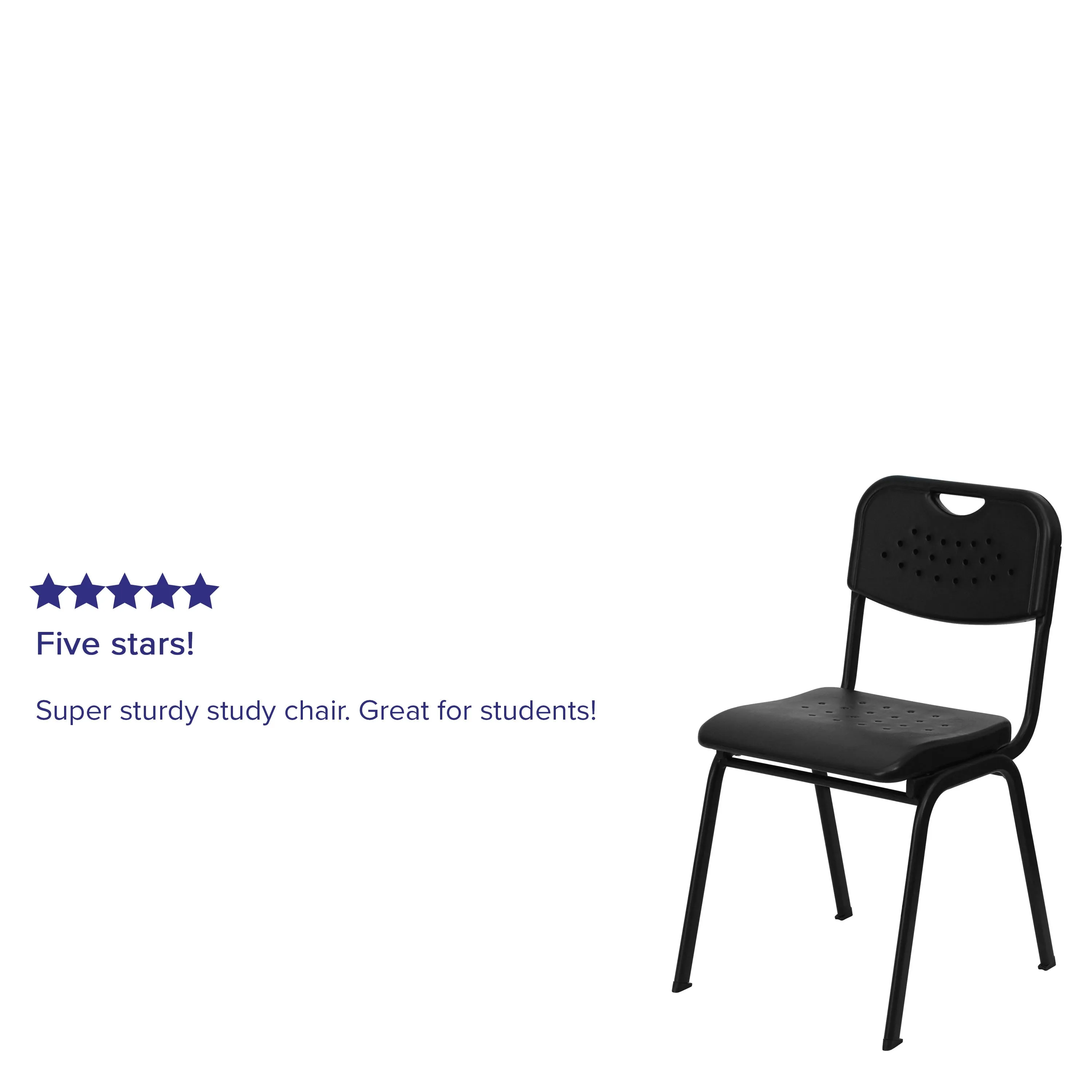 HERCULES Series 880 lb. Capacity Plastic Stack Chair with Open Back