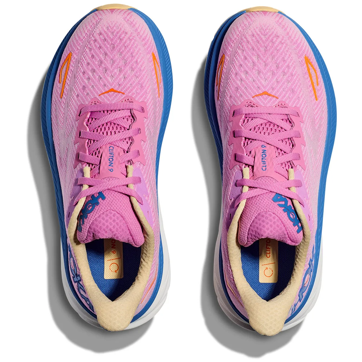 Sure, a more optimized title for this product could be: Hoka Clifton 9 Womens Running Shoes in Cyclamen/Sweet Lilac.