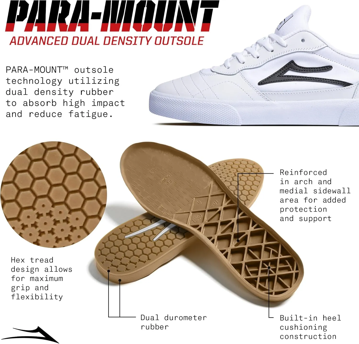 Lakai Mens Cambridge Low-Top Skateboarding Shoe