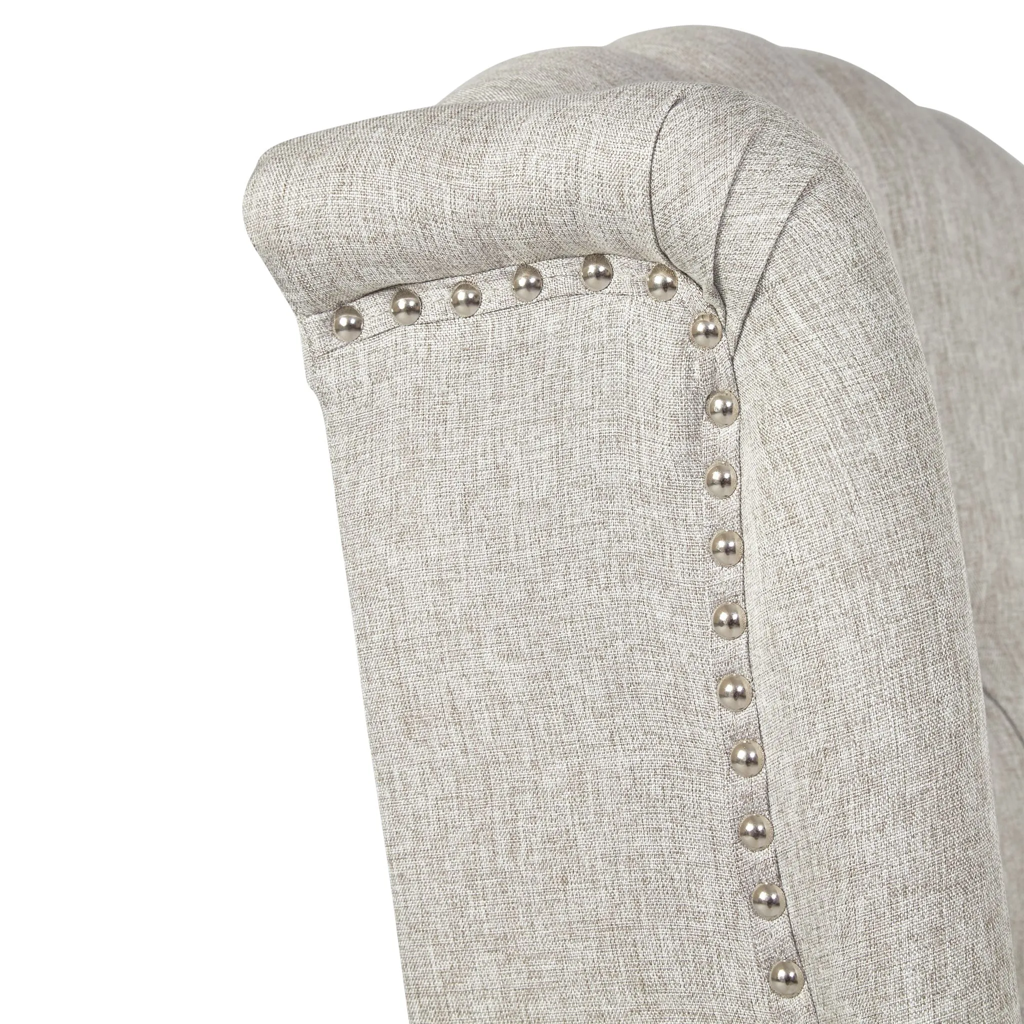 Manual Swivel Fabric Recliner Chair - Cream