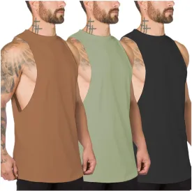 Muscle Killer Men's Muscle Cut Off Gym Workout Stringer Tank Tops Bodybuilding Fitness T-Shirts 1/2/3 Pack