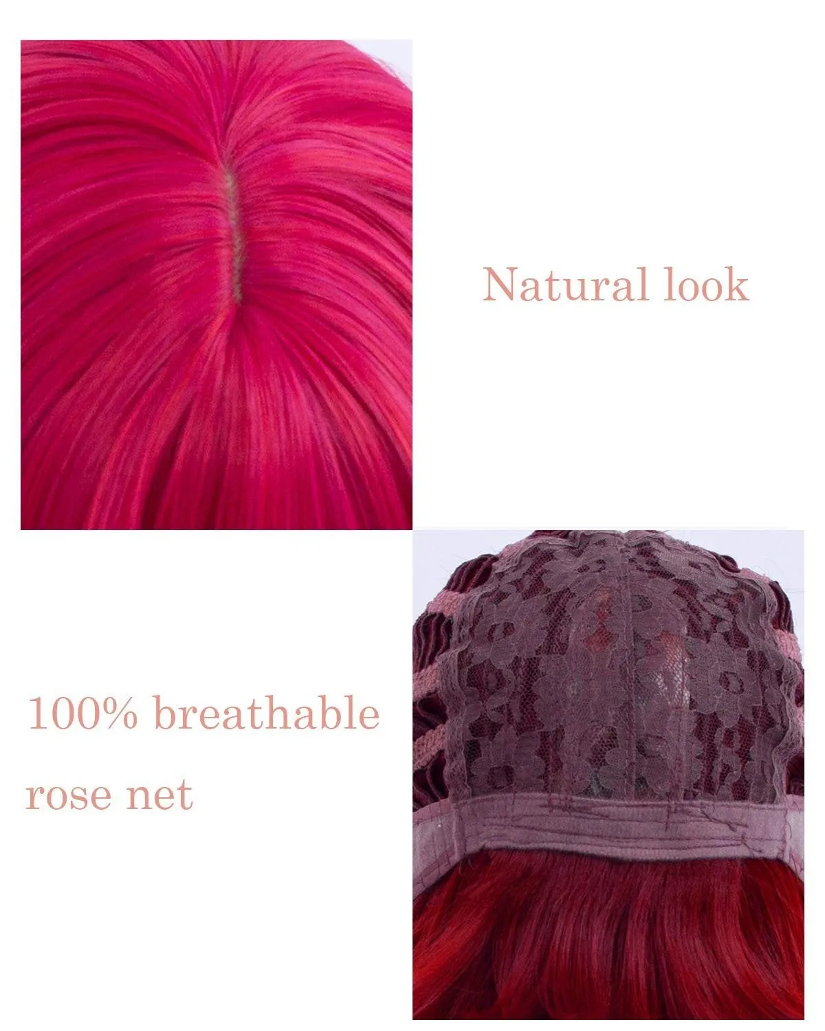 Neon pink party wig 14"  | trendy wigs | synthetic top quality heat resistant fiber | human hair feel | free shipping with orders of 35 