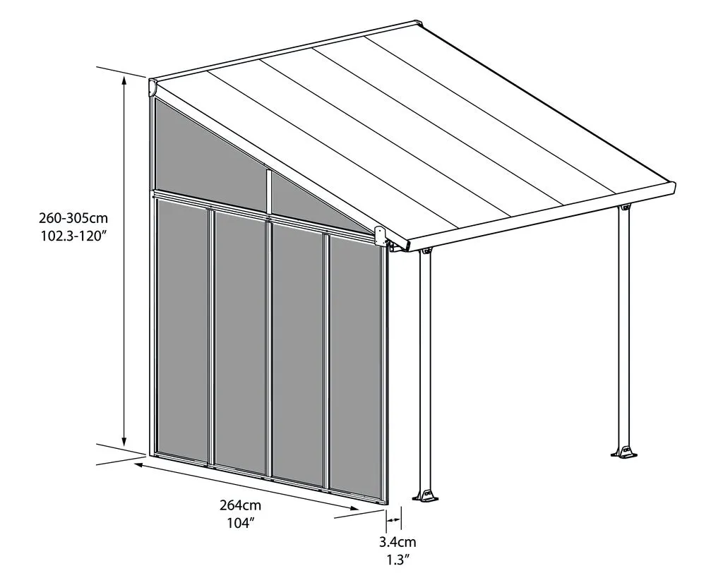 Olympia Awning Sidewall | CANOPIA by PALRAM