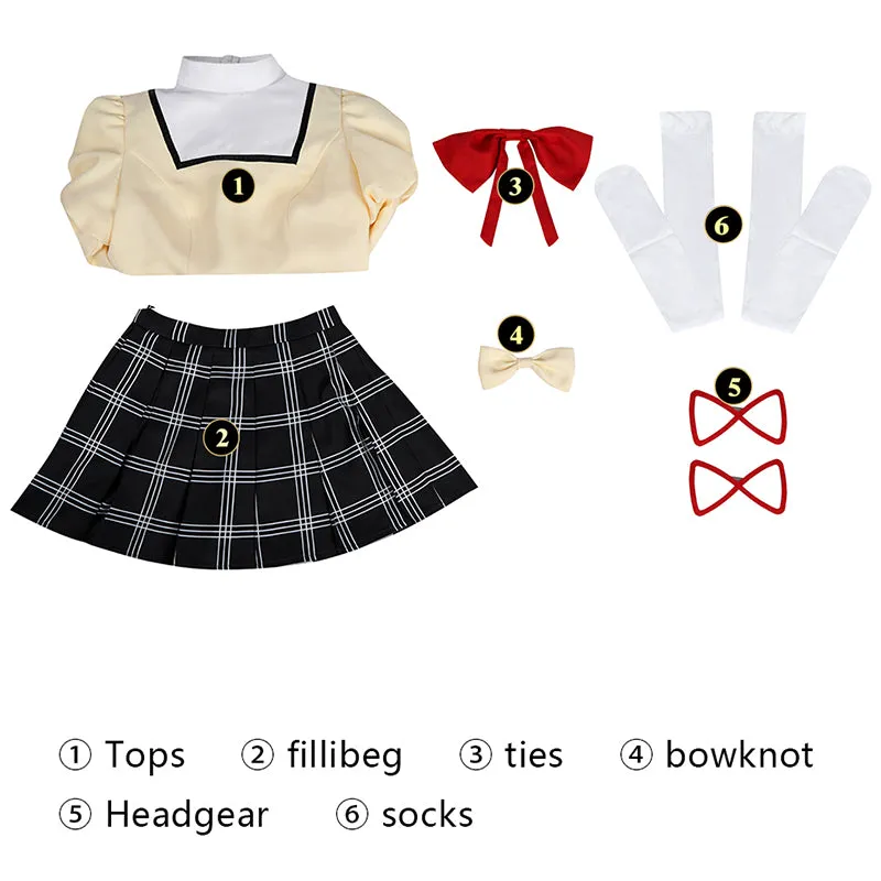 Puella Magi Madoka Magica Cosplay Costume Madoka Kaname School Uniform Halloween Carnival Suit