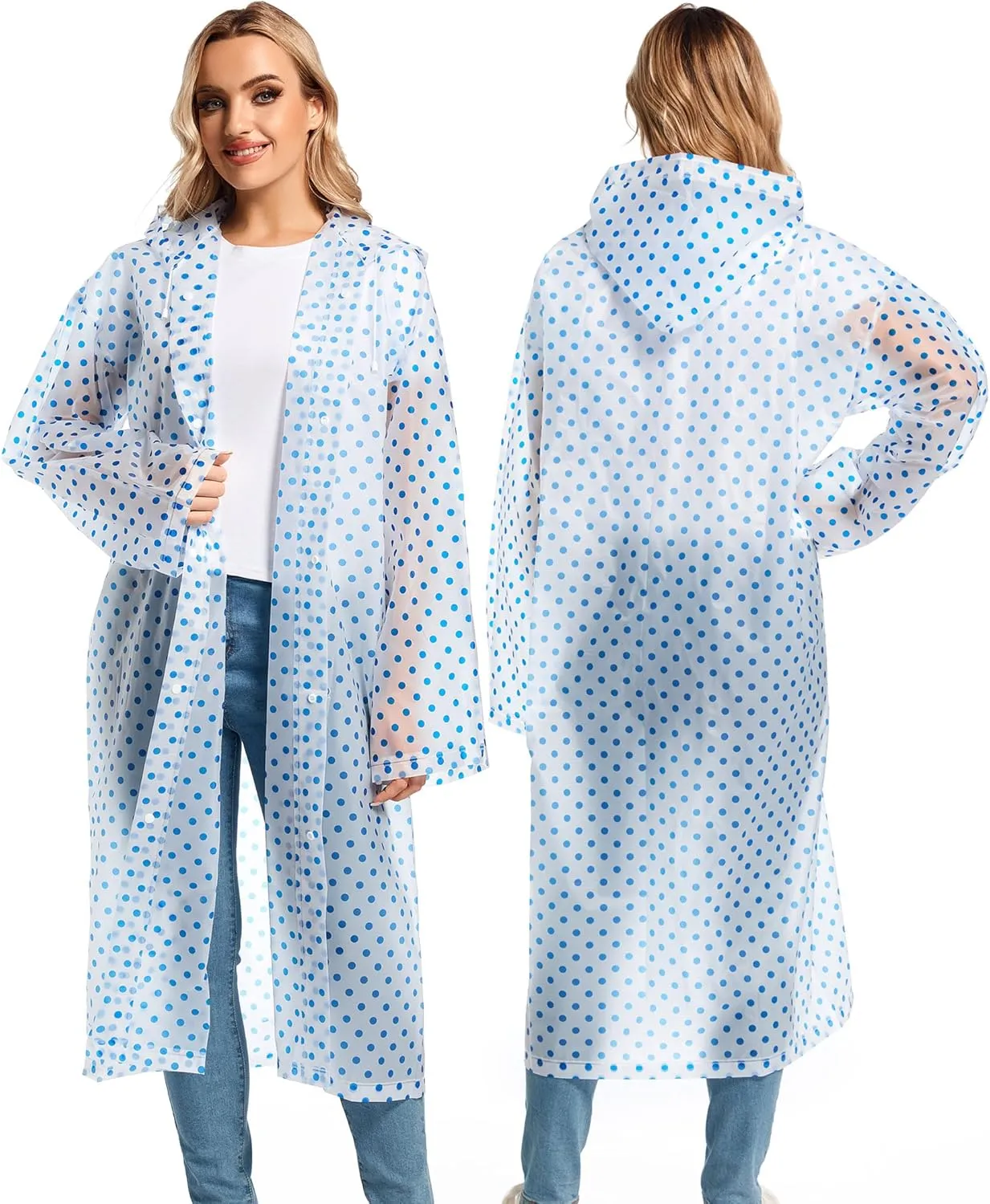 Rain Ponchos for Adults Reusable Raincoats Survival Heavy Duty Military Impermeable 2 Packs Rain Coat??