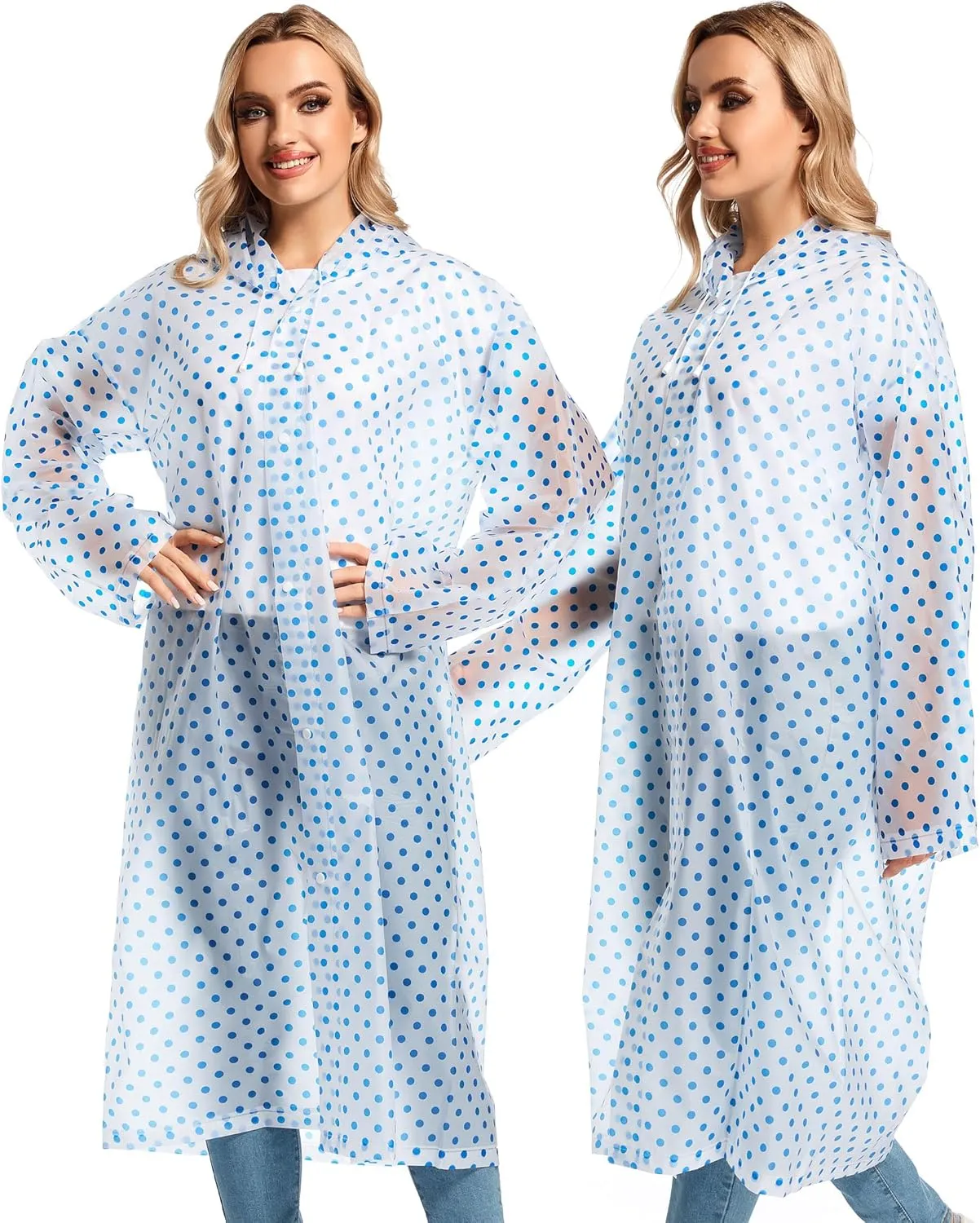 Rain Ponchos for Adults Reusable Raincoats Survival Heavy Duty Military Impermeable 2 Packs Rain Coat??