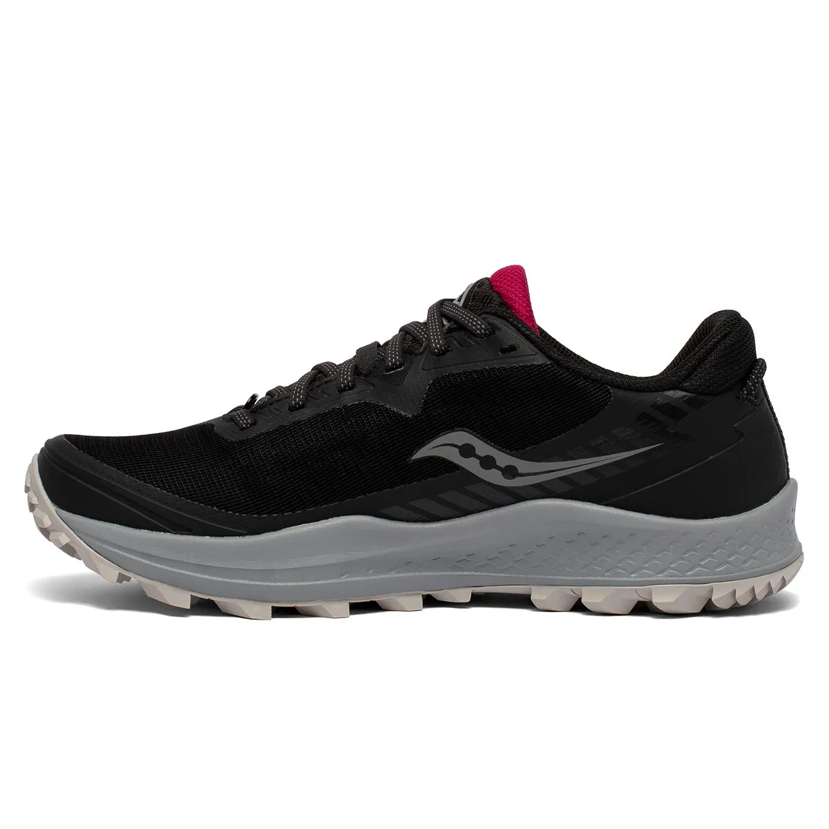 Womens Saucony Peregrine 11 GTX Trail Running Shoes - Black/Cherry