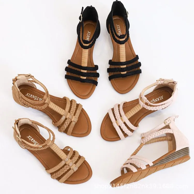 Strappy Gladiator Wedge Sandals