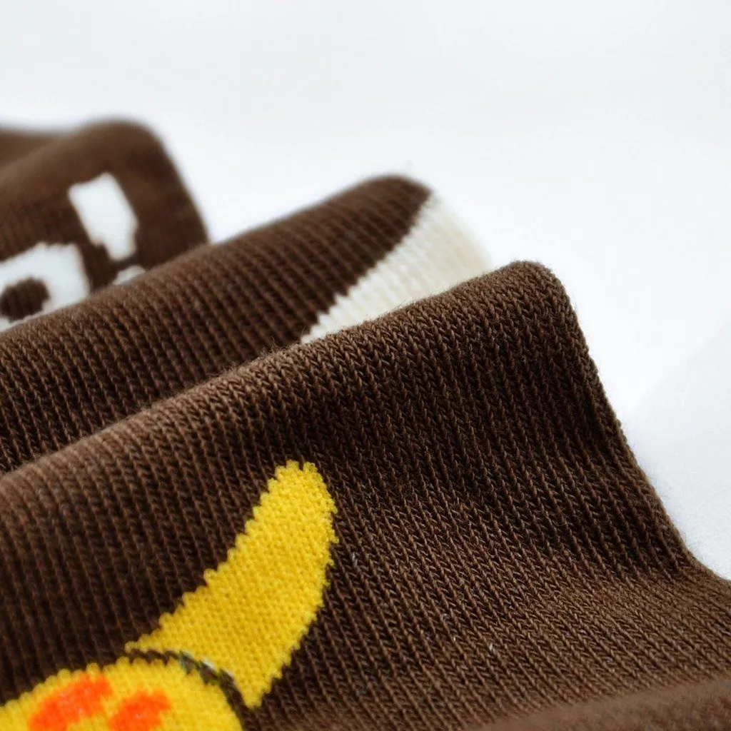 ZFSOCK Cute Dinosaur Design Crew Socks for Kids Boys, 5 Pairs